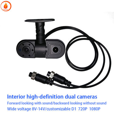 Máy ảnh xe hơi AHD kép độ nét cao CMOS Camera xe hơi bên trong và bên ngoài